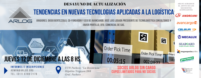 Tendencias En Nuevas Tecnologas Aplicadas A La Logstica, Eje Del ltimo Desayuno De ARLOG Del 2019